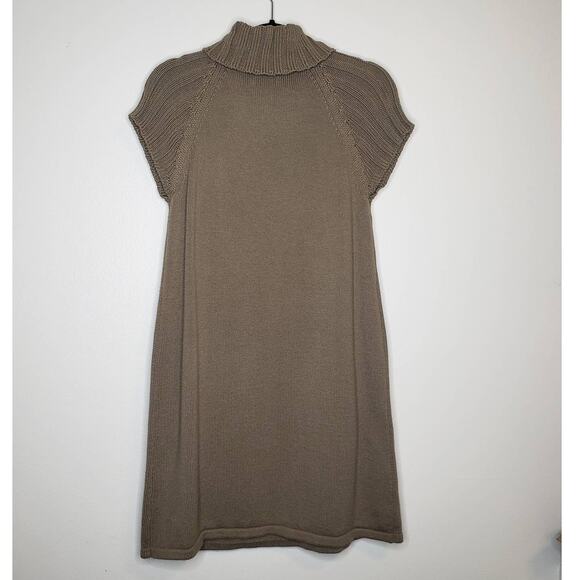 Calvin Klein| Olive Green Knit Turtle Neck Sweater Dress - Picture 2 of 7